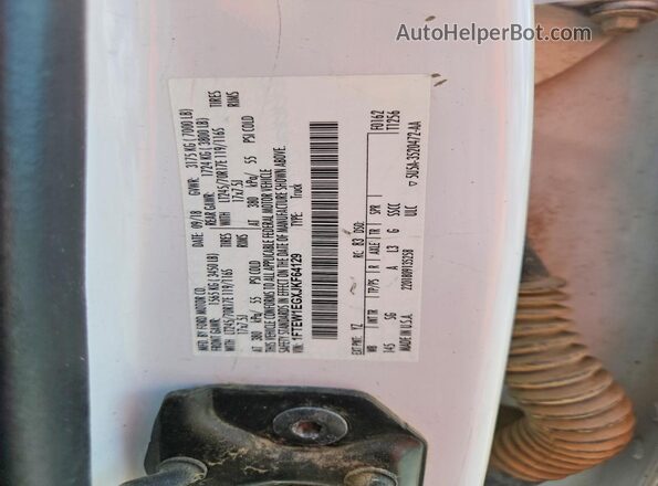 1FTEW1EGXJKF64129 2018 FORD F150 White Շարժիչի բաժամունքի տեսք