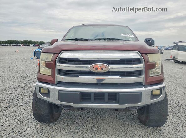 1FTEW1EP0GFB30481 2016 FORD F150 Maroon Widok z przodu