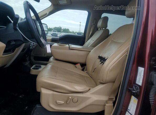 1FTEW1EP0GFB30481 2016 FORD F150 Maroon Widok wnętrza z przodu