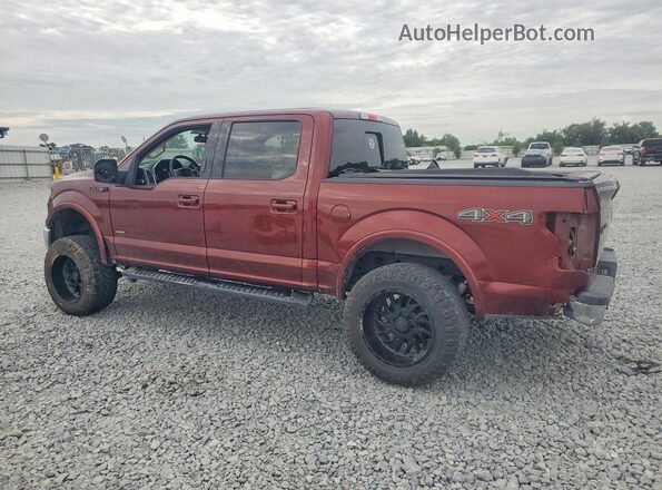 1FTEW1EP0GFB30481 2016 FORD F150 Maroon Tył lewy