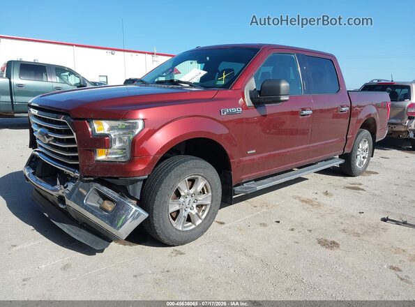 1FTEW1EP0GKD41722 2016 FORD F150 Burgundy Առջևի ձախ երեք քառորդ տեսարան