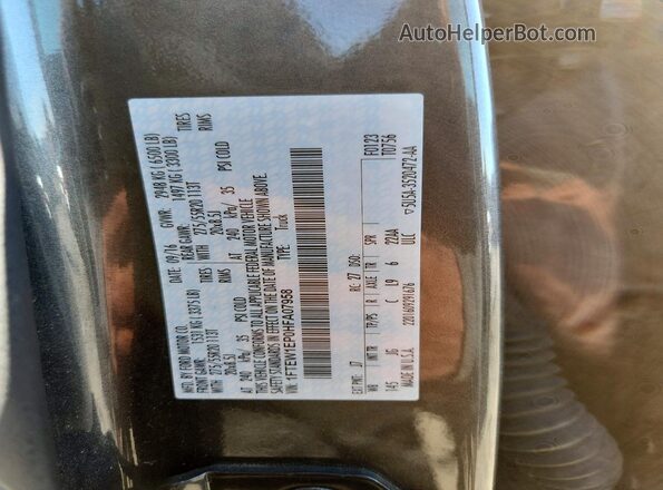 1FTEW1EP0HFA07958 2017 FORD F150 Black Vista del compartimento del motor