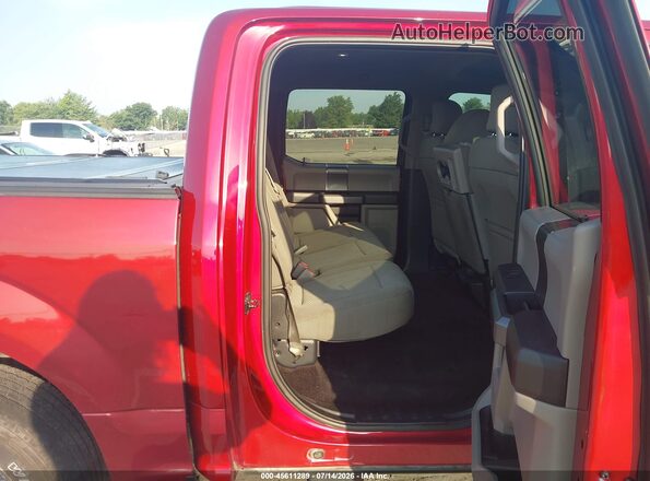 1FTEW1EP0HFB31485 2017 FORD F150 Red Widok naklejki z numerem VIN