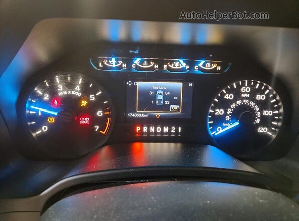 1FTEW1EP0HFC27696 2017 FORD F150 Синий Вид щитка приборов