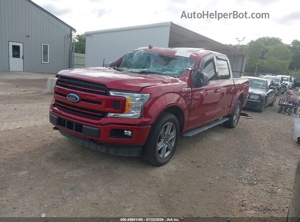 1FTEW1EP0JFA29674 2018 FORD F150 Maroon Przód lewy