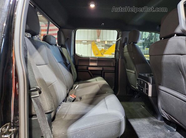 1FTEW1EP0JFA61119 2018 FORD F150 Black Rear seats view