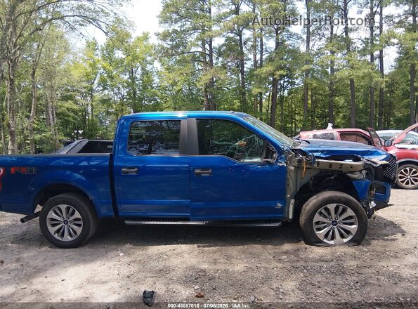 1FTEW1EP0JFC11312 2018 FORD F150 Blue Rear interior view