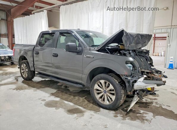 1FTEW1EP0JFD37718 2018 FORD F150 Серый Передняя правая четверть