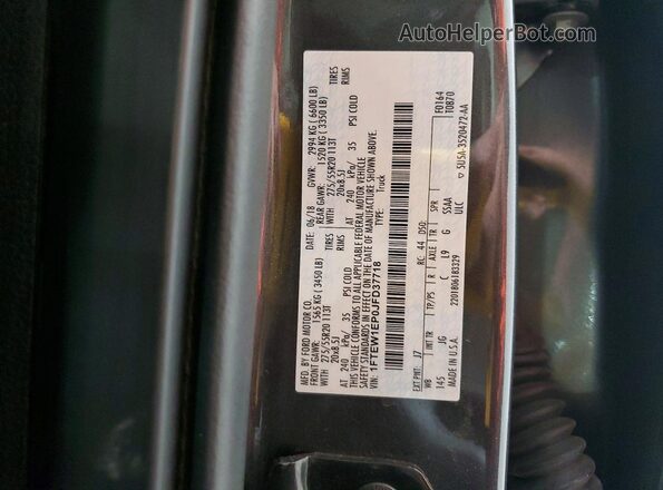1FTEW1EP0JFD37718 2018 FORD F150 Серый Вид подкапотного пространства