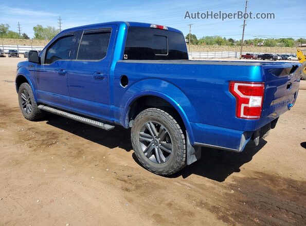 1FTEW1EP0JFE44784 2018 FORD F150 Blue Tył lewy