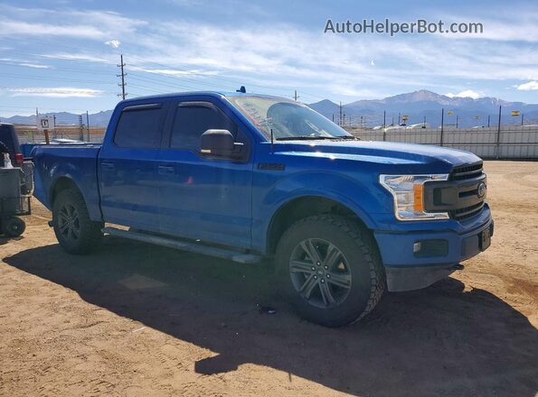 1FTEW1EP0JFE44784 2018 FORD F150 Blue Przód prawy