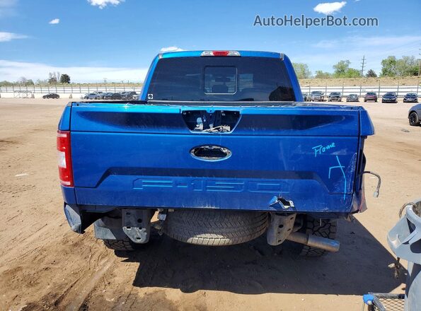 1FTEW1EP0JFE44784 2018 FORD F150 Blue Widok z tyłu