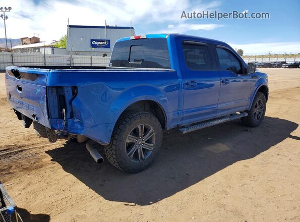 1FTEW1EP0JFE44784 2018 FORD F150 Blue Tył prawy