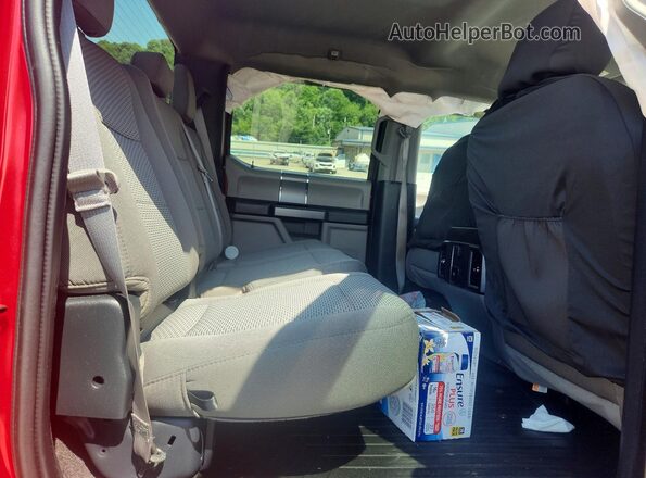 1FTEW1EP0LKF13970 2020 FORD F150 Red Rear seats view