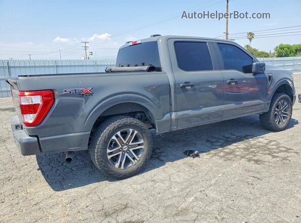 1FTEW1EP0MFB62679 2021 FORD F150 Серый Задняя правая четверть