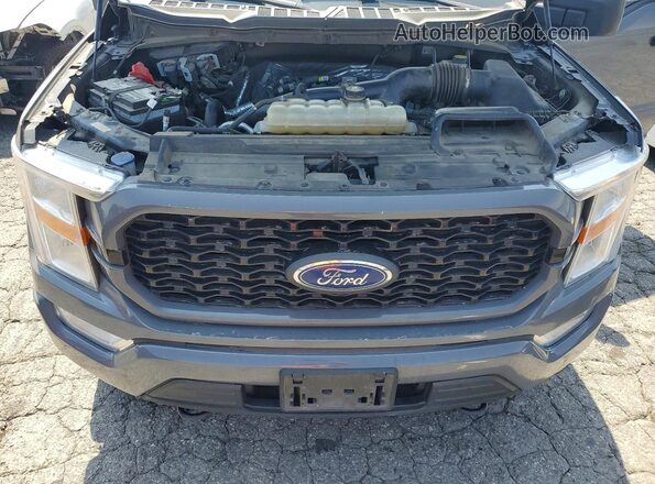 1FTEW1EP0MFB62679 2021 FORD F150 Серый Вид задней части салона