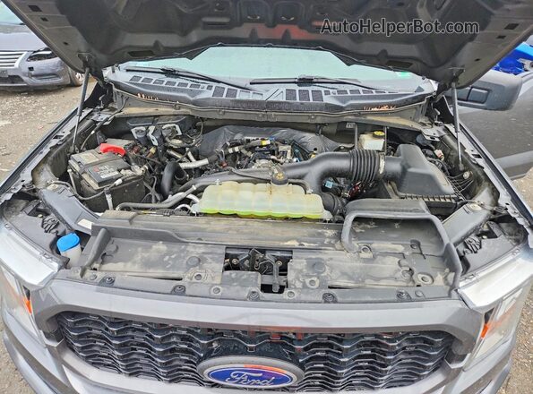 1FTEW1EP0MKE52203 2021 FORD F150 Gray Widok wnętrza z tyłu