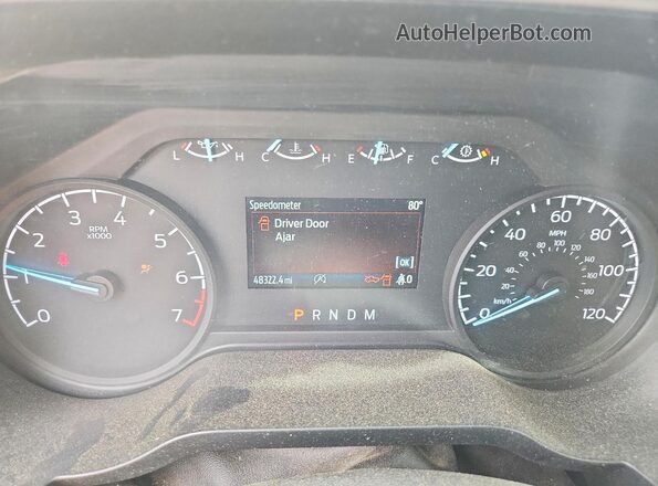 1FTEW1EP0NKD52085 2022 FORD F150 Black Instrument cluster view