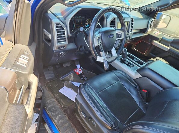 1FTEW1EP1GFB76076 2016 FORD F150 Blue Dashboard view