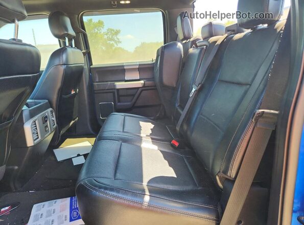 1FTEW1EP1GFB76076 2016 FORD F150 Blue Rear seats view