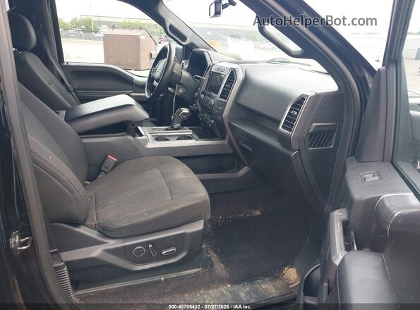 1FTEW1EP1GFB95789 2016 FORD F150 Black წინა სალონის ხედი