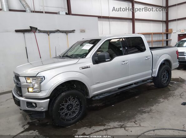 1FTEW1EP1HKC44580 2017 FORD F150 Silver Առջևի ձախ երեք քառորդ տեսարան