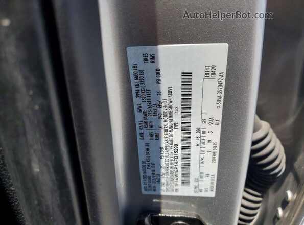 1FTEW1EP1KFB15299 2019 FORD F150 Silver Engine compartment view