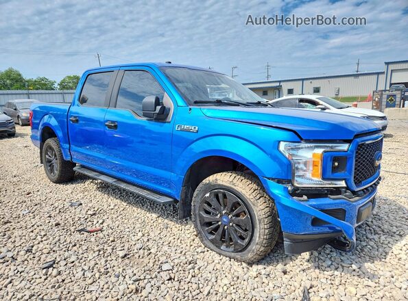 1FTEW1EP1KFD50799 2019 FORD F150 Blue Передня права чверть