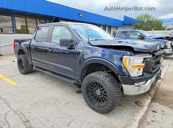 1FTEW1EP1MFA55611 2021 FORD F150 Blue Przód prawy