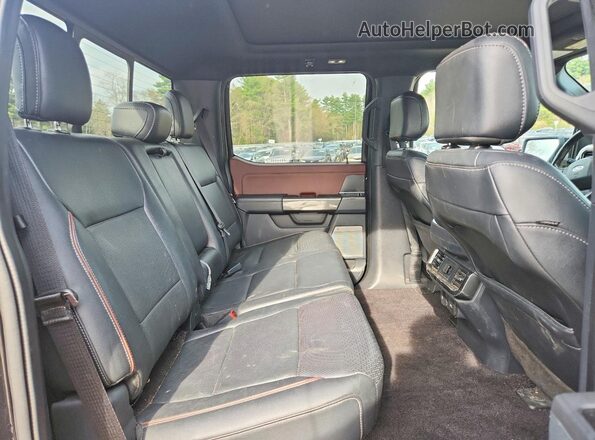 1FTEW1EP1NFA01307 2022 FORD F150 Black Rear seats view