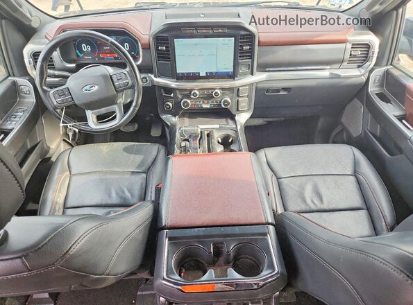 1FTEW1EP1NFA01307 2022 FORD F150 Black Dashboard view