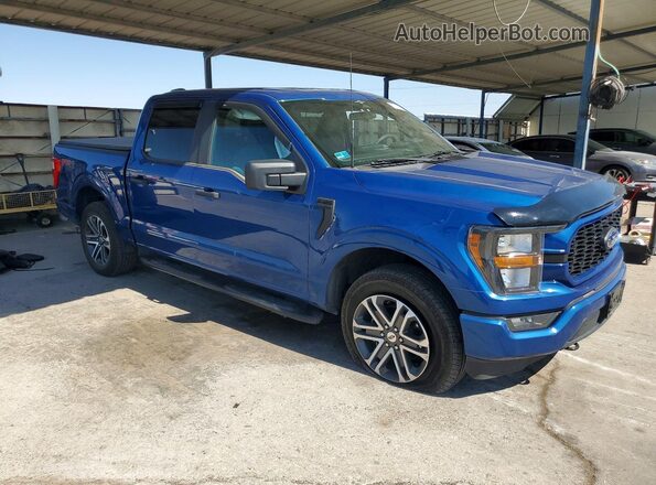1FTEW1EP1PKD51174 2023 FORD F150 Синий Передняя правая четверть