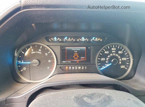 1FTEW1EP2GFA62278 2016 FORD F150 Синий Вид щитка приборов