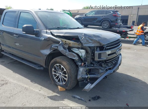 1FTEW1EP2JKC55285 2018 FORD F150 Gray წინა ხედი