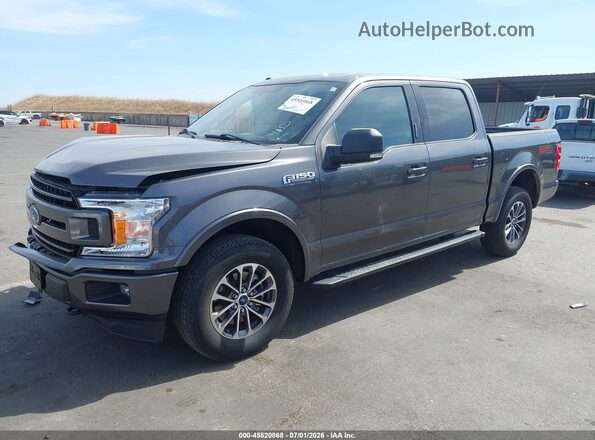 1FTEW1EP2JKC55285 2018 FORD F150 Gray წინა მარცხენა ხედი სამი მეოთხედიდან
