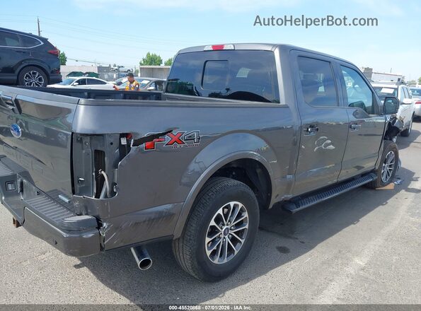 1FTEW1EP2JKC55285 2018 FORD F150 Gray ხელსაწყოთა პანელის ხედი