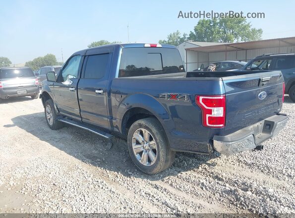 1FTEW1EP2KFA44047 2019 FORD F150 Dark Blue Trasero izquierdo