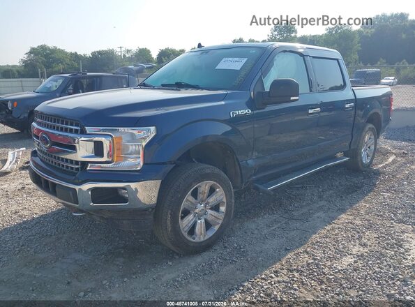 1FTEW1EP2KFA44047 2019 FORD F150 Dark Blue Vista tres cuartos delantera izquierda