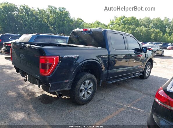 1FTEW1EP2NKD65744 2022 FORD F150 Black Tył prawy