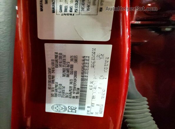 1FTEW1EP3GFC68550 2016 FORD F150 Red ძრავის განყოფილების ხედი