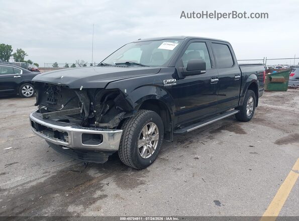 1FTEW1EP3HKC55192 2017 FORD F150 Black Առջևի ձախ երեք քառորդ տեսարան