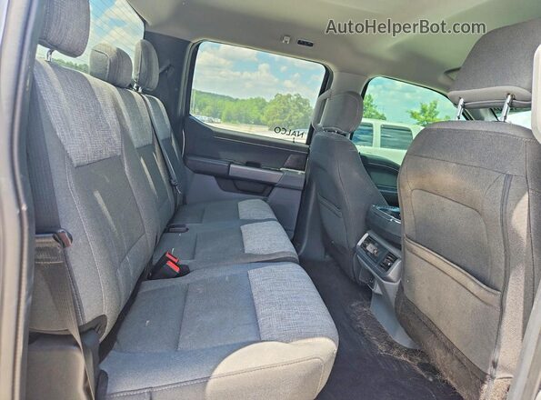 1FTEW1EP3MKE76513 2021 FORD F150 Silver Rear seats view