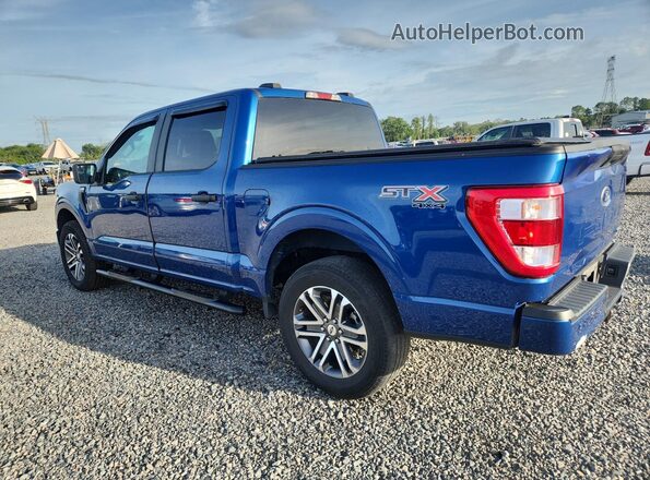 1FTEW1EP3NFA24314 2022 FORD F150 Blue უკანა მარცხენა