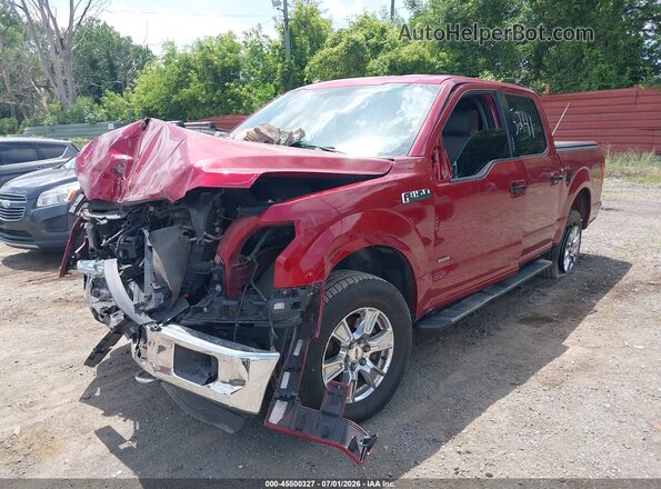 1FTEW1EP4GFA45241 2016 FORD F150 Red Առջևի ձախ երեք քառորդ տեսարան
