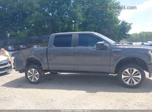1FTEW1EP4JFB65631 2018 FORD F150 Gray Вид задньої частини салону