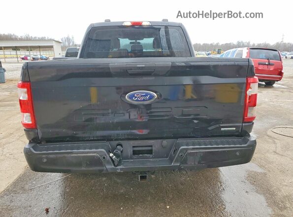 1FTEW1EP4MFC17697 2021 FORD F150 Black Вид ззаду