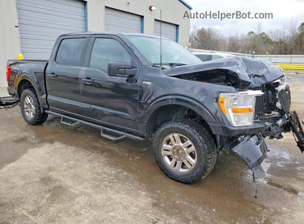 1FTEW1EP4MFC17697 2021 FORD F150 Black Передня права чверть
