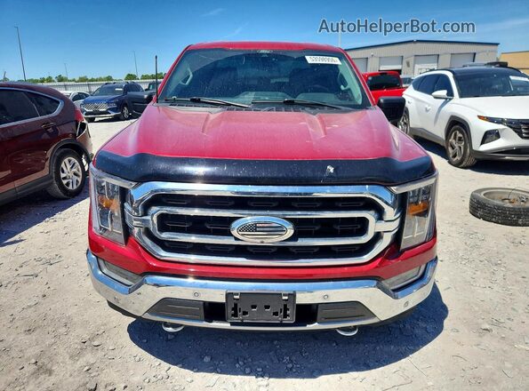 1FTEW1EP4MFC25492 2021 FORD F150 Red Front view