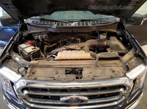1FTEW1EP4MFC88883 2021 FORD F150 Blue Rear interior view