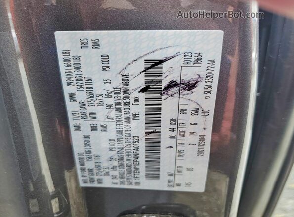 1FTEW1EP4NFA07523 2022 FORD F150 Charcoal Vista del compartimento del motor